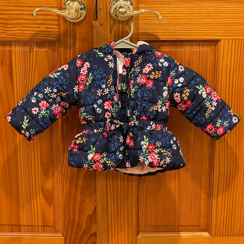 Toddler Floral Puffer Jacket 12m